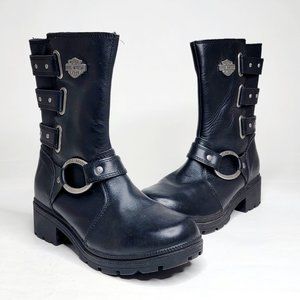 Harley Davidson Bellacruz Motorcycle Boots Black 6.5 D83872
